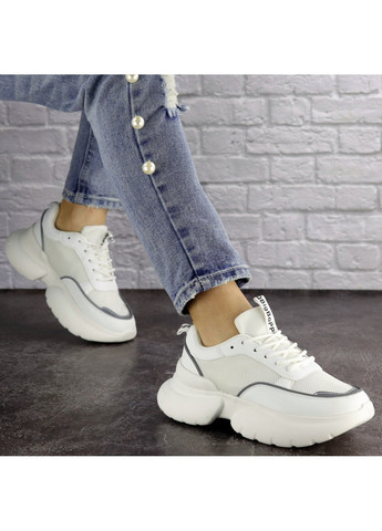 Белые демисезонные женские кроссовки choe 1583 24 белый Fashion