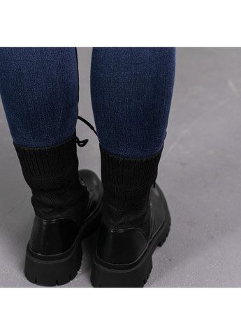Осенние ботинки женские horseshoe 3368 25 черный Fashion из искусственной кожи