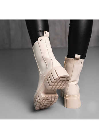 Зимние ботинки женские зимние rosie 3881 235 бежевый Fashion из натурального нубука