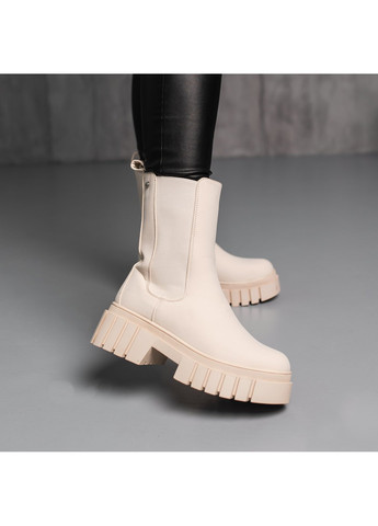 Зимние ботинки женские зимние rosie 3881 235 бежевый Fashion из натурального нубука