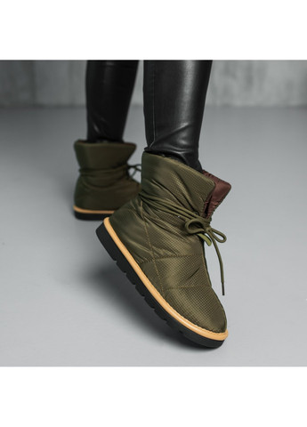 Черевики дутики жіночі Jigsaw 3880 23 5 Оливковий Fashion (257518248)