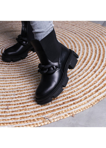 Осенние ботинки женские hoofington 3441 235 черный Fashion