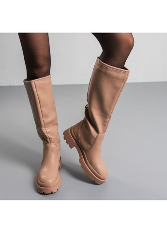 Осенние сапоги женские gamora 3864 24 бежевый Fashion