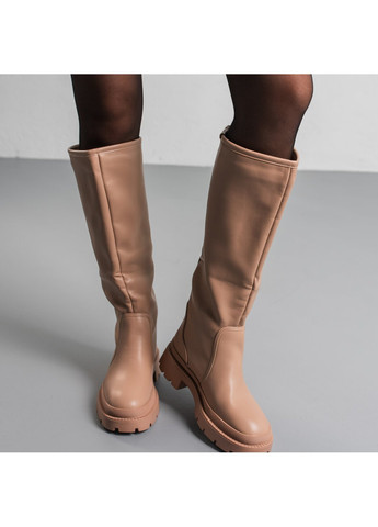 Осенние сапоги женские gamora 3864 24 бежевый Fashion