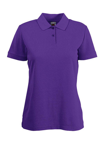 Фиолетовая женская футболка-поло Fruit of the Loom