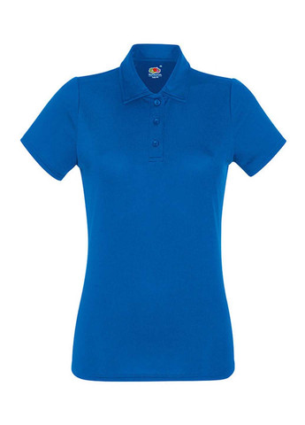 Синяя женская футболка-поло Fruit of the Loom