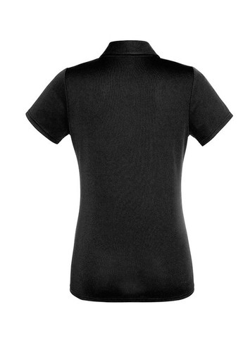 Черная женская футболка-поло Fruit of the Loom
