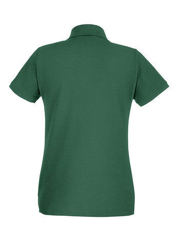 Темно-зеленая женская футболка-поло Fruit of the Loom