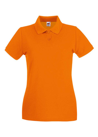 Оранжевая женская футболка-поло Fruit of the Loom