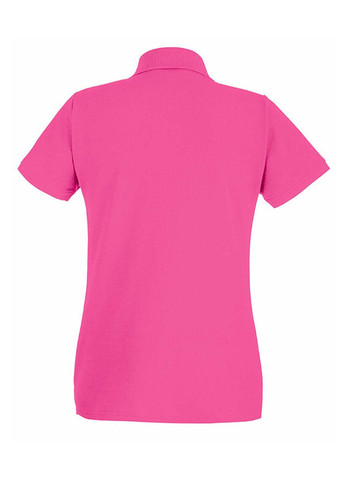 Розовая женская футболка-поло Fruit of the Loom