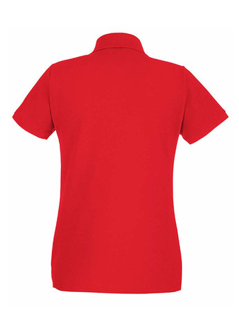 Красная женская футболка-поло Fruit of the Loom