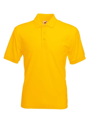 Желтая мужская футболка поло Fruit of the Loom