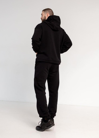 Мужской спортивный костюм трехнитка S M L XL(46 48 50 52) осенний весенний черный НЕ КОШЛАТИТЬСЯ No Brand (257509797)