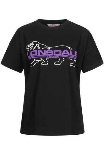 Черная всесезон футболка Lonsdale CULLALOE