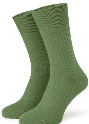 Зелёные носки loden ribbed 39-42 с полосой с мерсиризированного хлопка Krago однотонные (257576850)