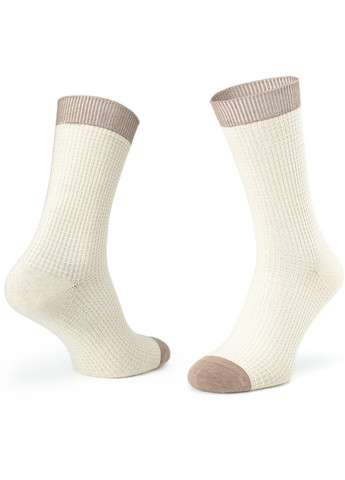 Бежевые носки соты, бежевый из чесанного хлопка Krago однотонные (257576705)