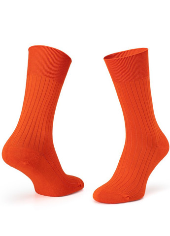 Помаранчеві шкарпетки zucca ribbed 39-42 з полосою з мерсирізованого хлопку Krago однотонні (257576837)