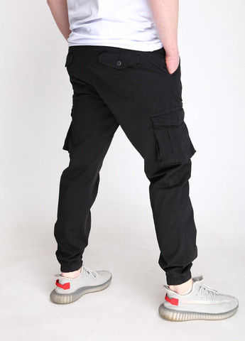 Штани чоловічі чорні джогери з кишенями JEANSclub джоггеры (257557429)