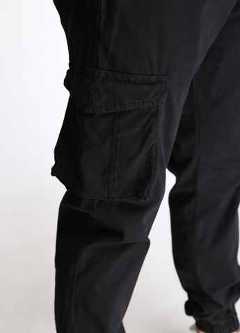 Штани чоловічі чорні джогери з кишенями JEANSclub джоггеры (257557429)