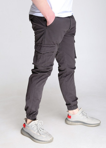 Штани чоловічі сірі джогери з тонкими кишенями JEANSclub джоггеры (257557439)
