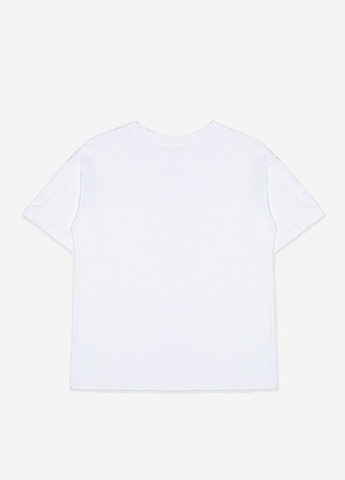 Белая летняя футболка короткий рукав для девочки Jak Pani