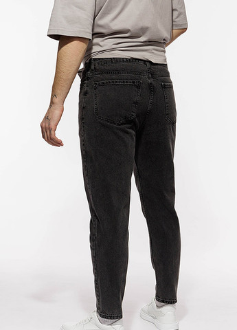 Темно-серые демисезонные мужские джинсы мом No Brand