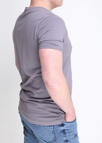 Серая футболка мужская серая однотонная прямая с коротким рукавом MCS Прямая
