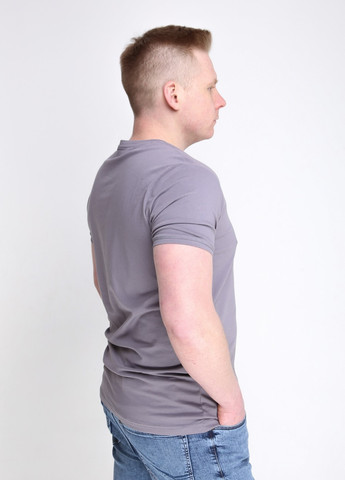 Серая футболка мужская серая однотонная прямая с коротким рукавом MCS Прямая