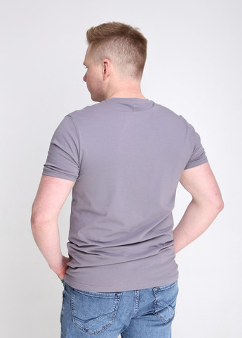 Серая футболка мужская серая однотонная прямая с коротким рукавом MCS Прямая