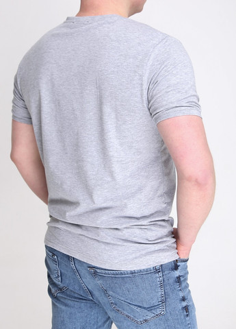 Светло-серая футболка мужская светло-серая однотонная прямая с коротким рукавом MCS Прямая