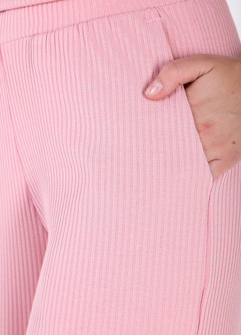 Жіночі брюки кльош в рубчик рожевого кольору Амаранті 600000072 Merlini амаранти (257533411)