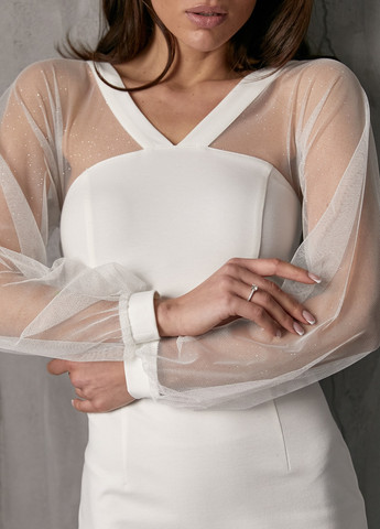 Білий кежуал сукня SL-ARTMON однотонна