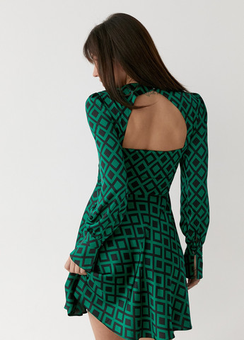 Зеленое кэжуал платье SL-ARTMON однотонное