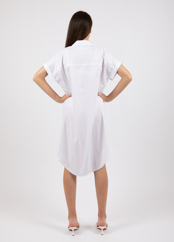 Білий повсякденний оверсайз бавовняна сукня-сорочка 700000007 Merlini однотонна