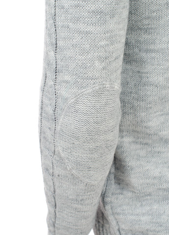 Светло-серый теплый свитер с молнией SVTR