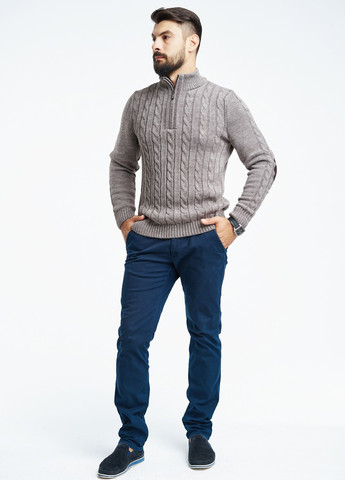 Кавовий теплий светр з блискавкою SVTR