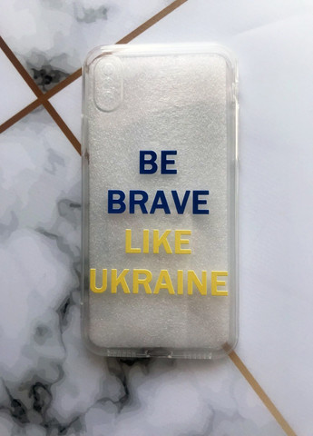 Прозрачный чехол для iPhone X / XS с объемной печатью "Смелость" принт 5 Creative (257561115)
