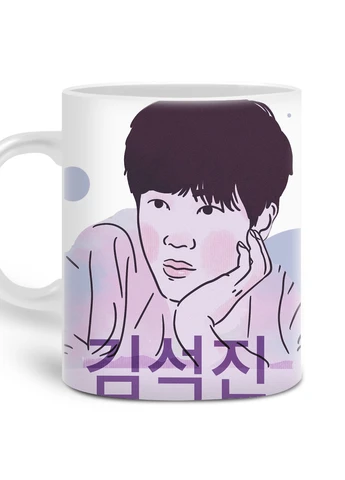 Кружка Ким Сокчин БТС ( Kim Seok Jin BTS) (20259-3259) 300 мл MobiPrint (257579984)