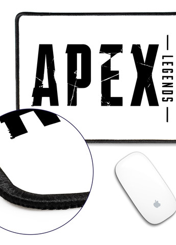 Коврик для мышки с оверлоком Апекс ледженс лого(Apex Legends logo) (5962-3499-L) 24x20 см MobiPrint (257580035)
