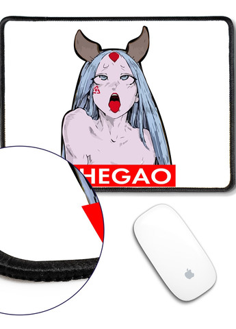 Коврик для мышки с оверлоком Ахэгао девушка-рот лого(Ahegao girl logo) (5962-3509-L) 24x20 см MobiPrint (257580348)