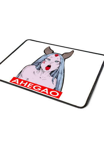 Килимок для миші з оверлоком Ахегао дівчина-рот лого(Ahegao girl logo) (5962-3509-L) 24x20 см MobiPrint (257580348)