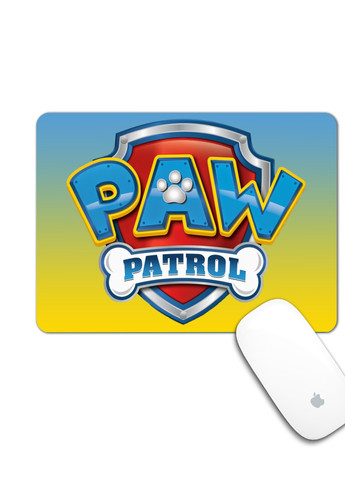 Килимок для миші Логотип Патруля (25108-3919-L) 24x20 см MobiPrint (257580183)