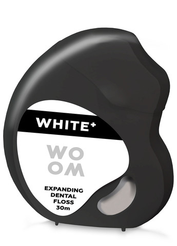Зубна нитка White+ Expanding Об'ємна вощена біла Riser вугілля м'ята евкаліпт 30м (920327) Woom (257576099)
