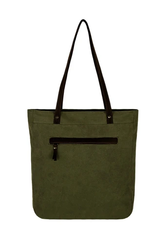 Сумка Жіноча Leather Canvas Зелена S4301EX062 Exodus (257576548)