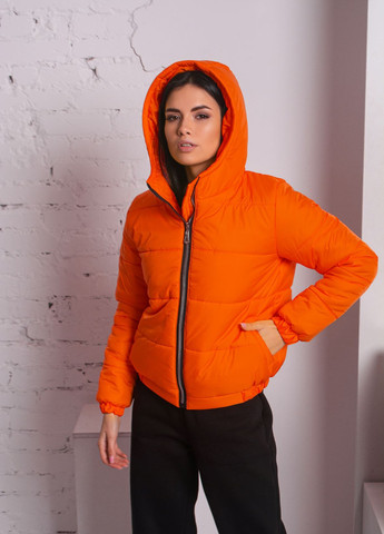 Оранжевая демисезонная куртка женская осенняя к-007 SoulKiss k-007
