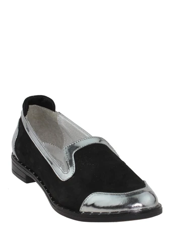 Classic Style Туфли R70312 Черный-серебро комбинированный з натуральная кожа, інші країни — демисезон (317420258)