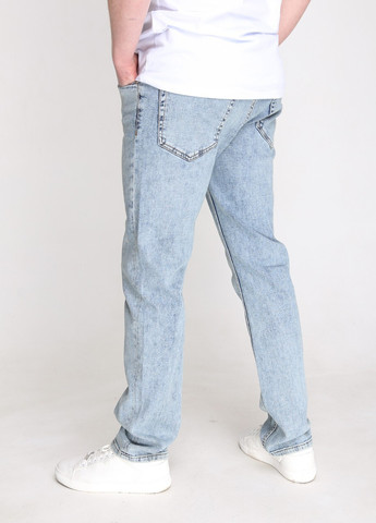 Голубые демисезонные прямые джинсы мужские светлые вареные прямые Прямая Davito