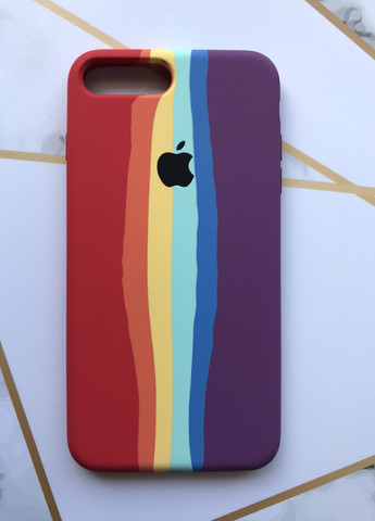 Силіконовий чохол Silicone Case для iPhone 7 Plus / iPhone 8 Plus :: Різнобарвний Червоно-фіолетовий Creative (257628358)