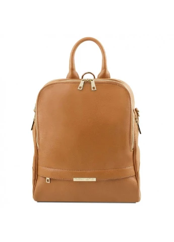 Женский рюкзак кожаный мягкий (Италия) Tuscany TL141376 (Lipstick Red) Tuscany Leather (257657341)