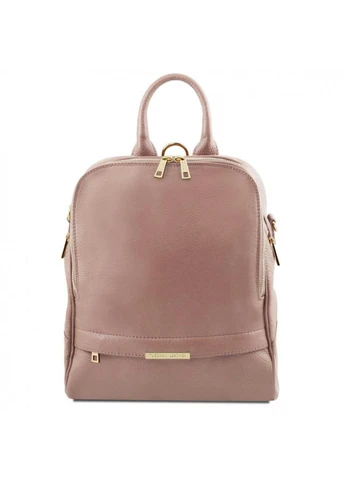 Женский рюкзак кожаный мягкий (Италия) Tuscany TL141376 (Lipstick Red) Tuscany Leather (257657341)